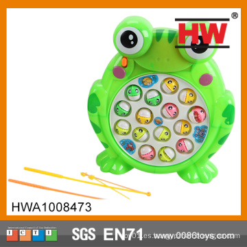 Funny Plastic Electric Frog Fishing Game Machine con luz (batería no incluida)